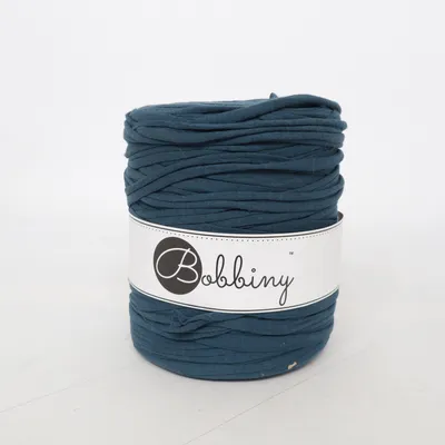 Yarn (Blue) from Bobbiny Cotton, Elastane