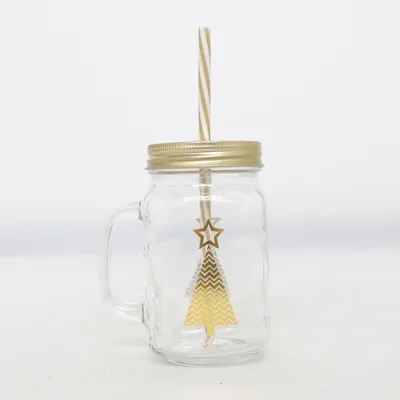 Mugg (Transparent, Guldfärgad)