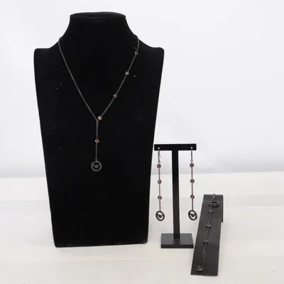 Jewelry set (Black, Brown) from Emporio Armani Silver