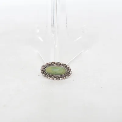Broche (Vert, Argent) Métal inconnu