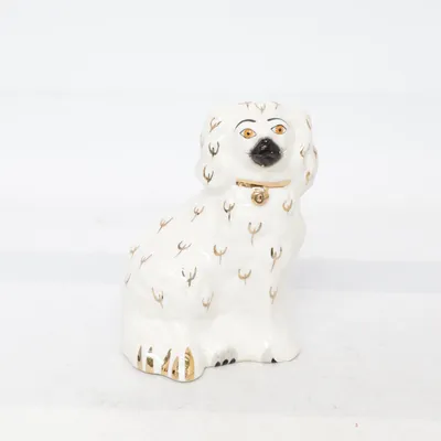 Figurin (Vit, Guldfärgad)