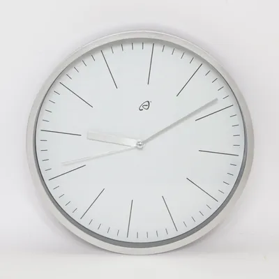 Wall clock (Gray, Silver, White) from Auriol