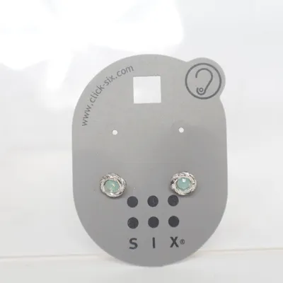 Earrings (Silver, Turquoise) from SIX Unknown metal