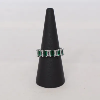 Ring (Groen, Zilver) Onbekend materiaal
