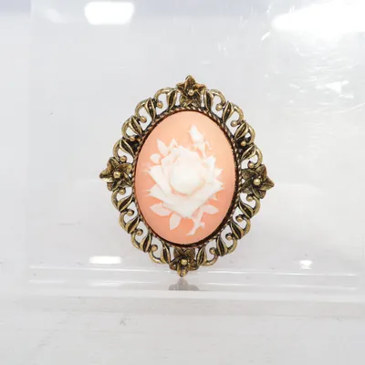 Broche (Pink, Guld, Hvid) Forgyldt
