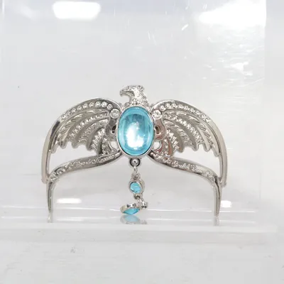 Broche (Zilver, Blauw) Onbekend materiaal