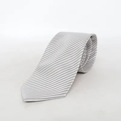 Cravate (Gris, Blanc) de Borelli Polyester