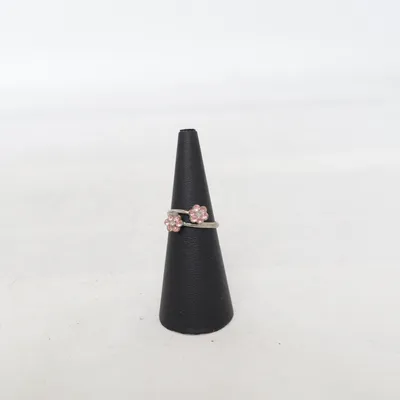 Ring (Pink, Sølv) Ukendt metal