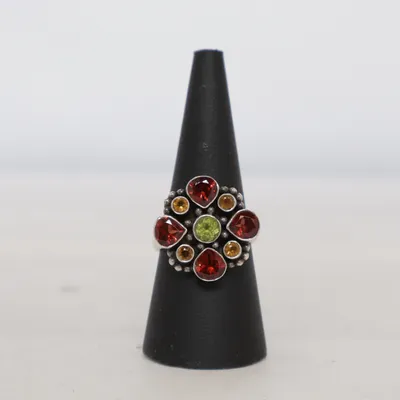 Ring (Silver, Multicolored) Silver