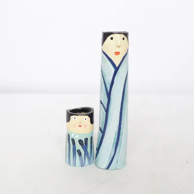 Vase (Blue, Black, Multicolored)