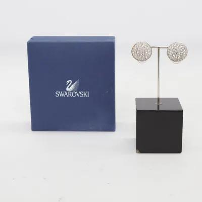 Clip on earrings (Silver) from Swarovski Unknown metal