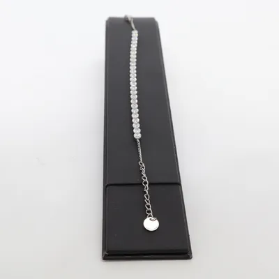 Bracelet (Silver, White) Unknown metal