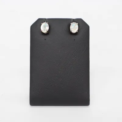 Oorbellen (Zilver, Wit) Zilver