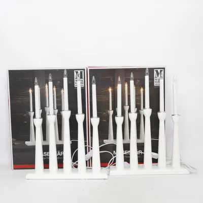 Electric advent candle holder (White) from Mark Slöjd Sweden