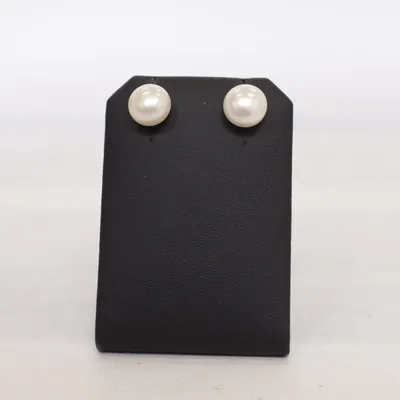 Earrings (Große Perlenohrringe - echte Perlen) Silver