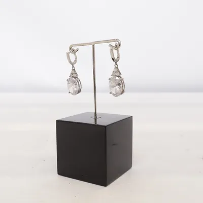 Oorbellen (Zilver, Transparant) Zilver