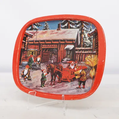 Bricka (Röd, Flerfärgad)