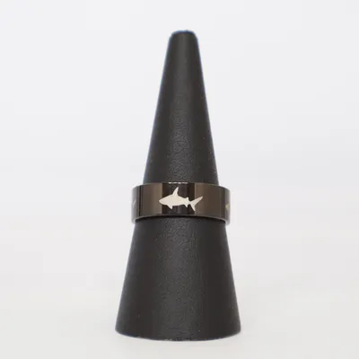 Ring (Black, Silver) Unknown metal