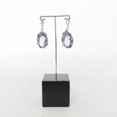 Boucles d'oreilles (Bleu) Métal inconnu