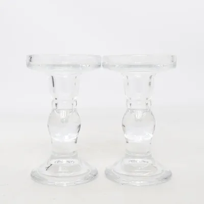 Ljusstake (Transparent, Vit)