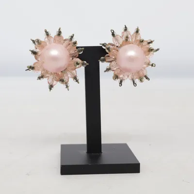 Clips-örhängen (Rosa) Okänd metall