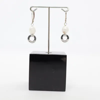 Earrings (Silver, White) from Snö of Sweden Unknown metal
