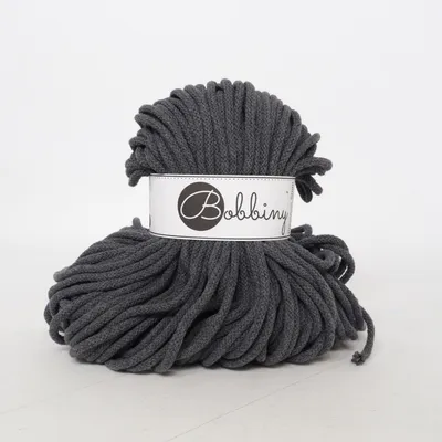 Yarn (Gray) from Bobbiny Recycled cotton