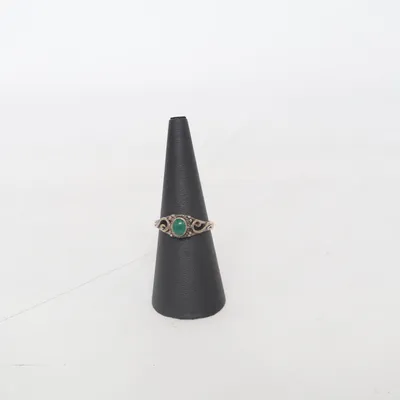 Ring (Zilver, Groen) Onbekend materiaal