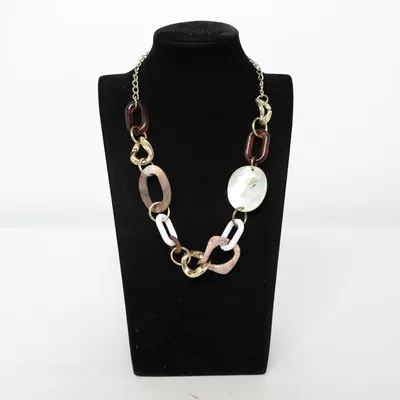 Halsband (Gliederkette mit echtem Perlmutt. ) från Avon Okänd metall, Plast, Snäckor