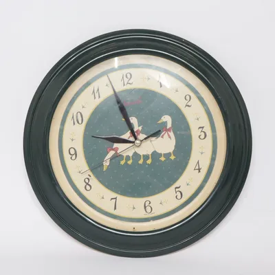 Wall clock (Green, Transparent, Multicolored) from Quartz  