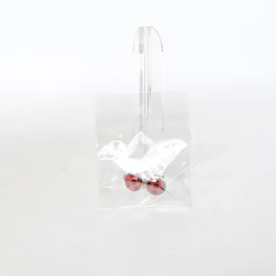 Boucles d'oreilles (Rouge, Noir) Métal inconnu