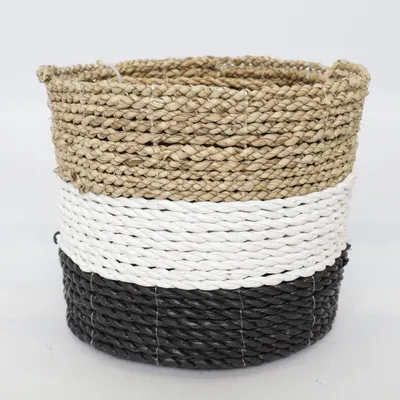 Rietenmand (Beige, Wit, Zwart) van Artisans