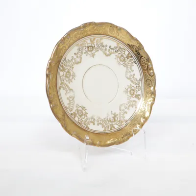 Assiett (Vit, Guldfärgad) från Mitterteich Bavaria