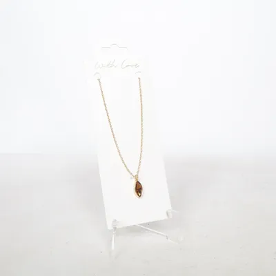 Necklace (Brown, Gold) from With Love Unknown metal