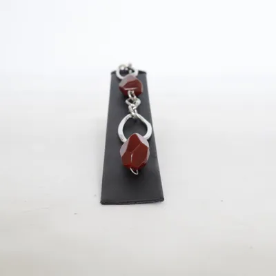 Armband (Silverfärgad, Röd) Okänd metall