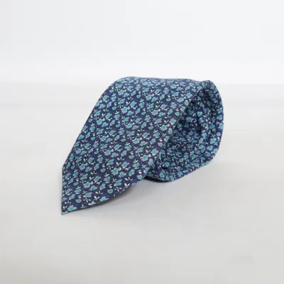 Krawatte (Blau, Mehrfarbig) von John Henric Seide