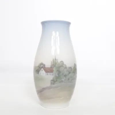 Vase (White, Blue) from Bing & Grøndahl