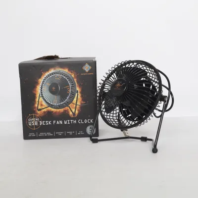 Ventilateur de table (Gaming Usb Desk Fan With Clock) de Deltaco Gaming