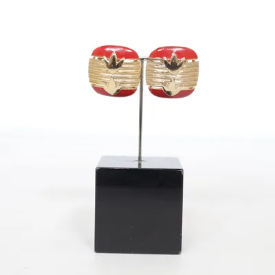 Clips-örhängen (Röd, Guldfärgad) från Helena Rubinstein Okänd metall
