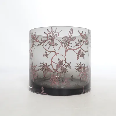 Vase (Gray, Pink) from Sea Glasbruk
