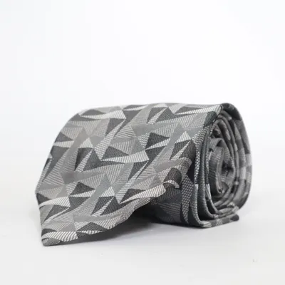 Tie (Gray, Black) from Giorgio Armani Silk