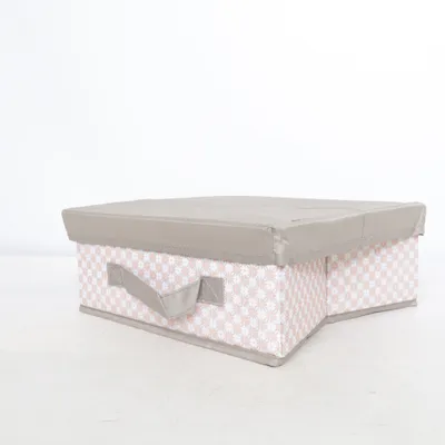 Storage box (Beige, White) from Ideen Welt Polyester