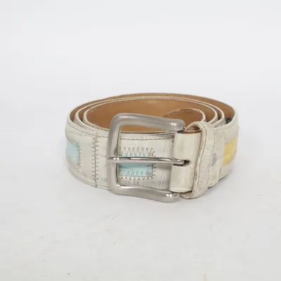 Belt (White, Multicolored) from Brooksfield Leather