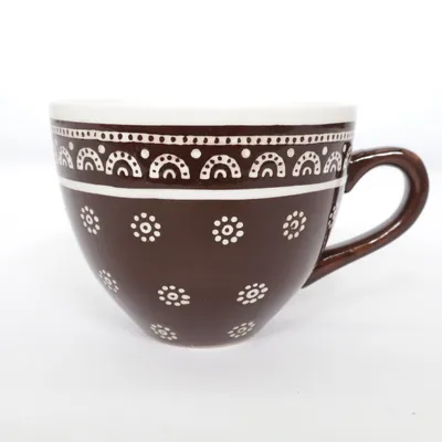 Mugg (Brun, Vit) från Indiska