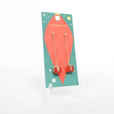 Oorbellen (Rood, Goud) van Accessories Onbekend materiaal