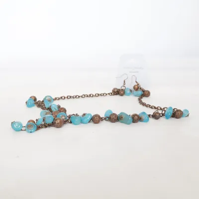 Parure de bijoux (Turquoise, Marron) de Fashion Jewelry Métal inconnu