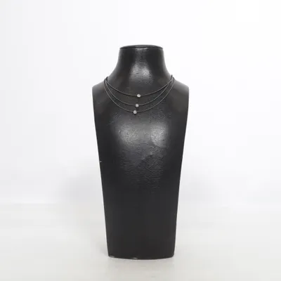 Necklace (Black, Silver) from Hansa Unknown metal