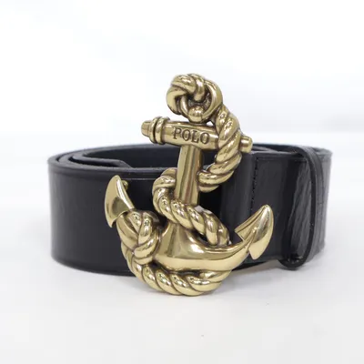 Belt (Black, Gold) from Polo Ralph Lauren Leather