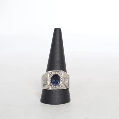 Ring (Silber, Blau) Unbekanntes Metall