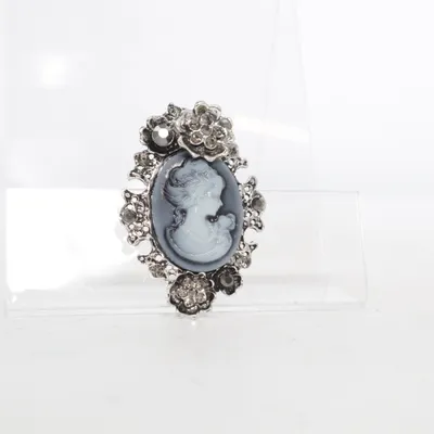 Broche (Argent, Noir) Métal inconnu